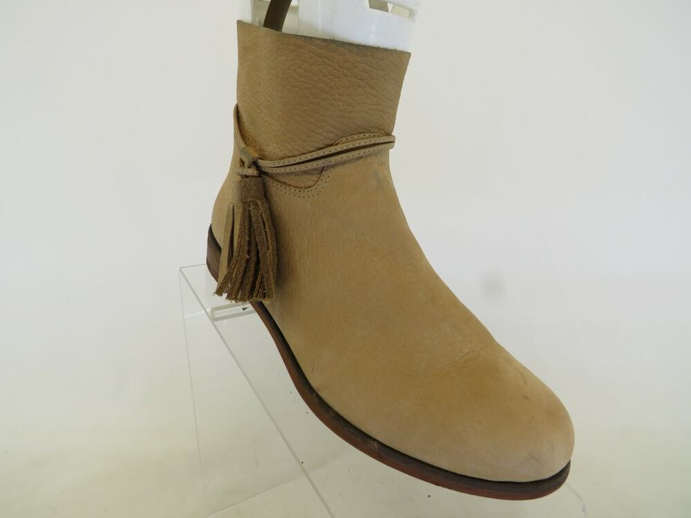 Lucky Brand Womens Brown Leather Zip Ankle Fashion Boots Bootie Size 6 M